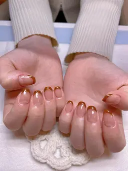 ラメorカラーフレンチジェルネイルコース💖