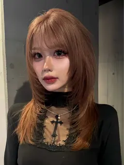 🌙ブリーチなし🌙【カット】＋【ブリーチなしダブルカラー】＋【カラー】  透明感 韓国風 レイヤーカット