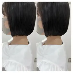 【湿気対策🌂】カット+前髪縮毛矯正+リンケージTR