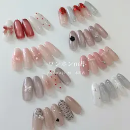 〈オフあり〉サンプル/ワンホンネイルコース💅