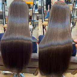 大人気✨【髪質改善】ツルツルサラサラに🌈広がりや癖も収まりやすく綺麗なツヤ髪へ☆髪質改善ストレート＋カット無料