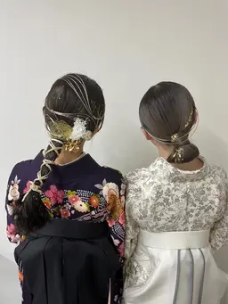 卒業式ヘアセット7時~