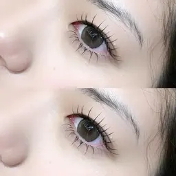 フラットラッシュ100~120本＋下まつげエクステ40本♡束感コーティング付き