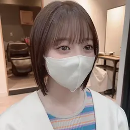 湿気に負けない髪に☔️地毛風ストレート×うる艶カラー🌼