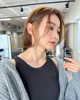 【ボブカット】カット＋カラー＋高保湿トリートメント#韓国ヘア#タッセルボブ#髪質改善#メンズok/暖色