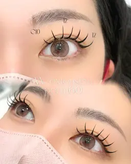 【最強ボリュームEYE♪】Wエクステパーマ60分つけ放題コース¥13480🦋