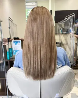 【💕人気NO1💕】ブリーチ毛でも安心して癖をしっかり伸ばしたい酸性縮毛矯正🙆‍♂️＋極上トリートメント＋ロング料金