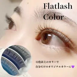【ミニモ学割・当日予約限定】💜フラットラッシュ カラー120本💜24歳以下学生🐰お写真可能な方/付け足し不可