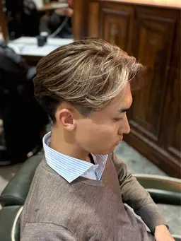 海外風ハイライトメッシュ