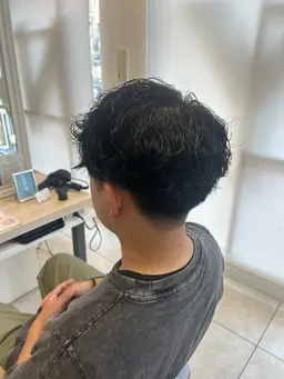 メンズカット+摩擦レスパーマ