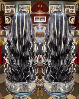 【12月末まで】🌺編み込みエクステ人毛50%×人工50%ハイライトかインナー10本🌺