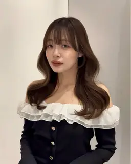 【冬の乾燥対策🤍】ケアカラー🧤＋似合わせカット＋艶トリートメント.𖥔 ݁