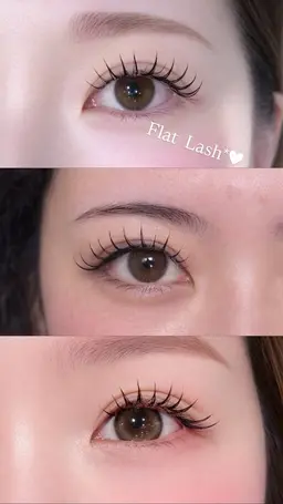 【韓国風束感まつげ）フラットラッシュ130本