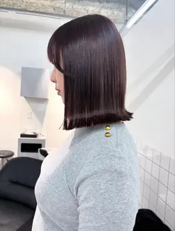 ケアカラー➕小顔カット✂️♡ （骨格に合わせたカット+透明感抜群ダメージレスカラー🥛🤍）