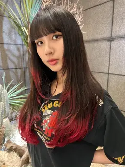 ▪️【U24】レディースカット▪️韓国風タッセルボブ、顔周りレイヤースタイル