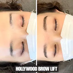 【ハリウッドブロウリフト】ブロウリフト+眉ワックス脱毛+仕上げメイクまで込み