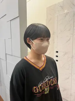 ▷カット+前髪ストレート