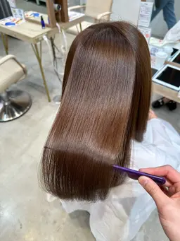 カット+髪質改善ストレート（3stepトリートメント付き)🍊月曜日のみのご案内