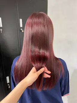 カット＋ブリーチありWカラー