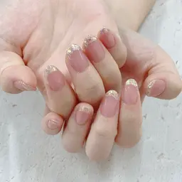 （オフなし）ジェル　フレンチネイル