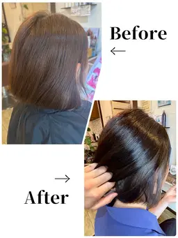 【デザインカラー+トリートメント】インナーカラー/毛先カラー/イヤリングカラー