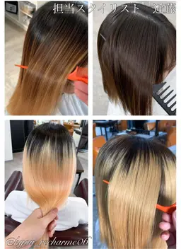 【✨ブリーチ毛ハイダメージ毛向け✨】ブリーチ毛縮毛矯正+カット+髪質改善Tr¥25850→¥20820