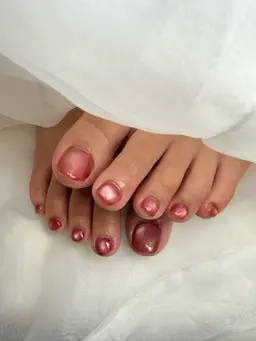 新規限定！人気𝐍𝐨.4🌺(オフなし)フットワンカラー✨ワンカラーで色変え自由☆マグネット・フラッシュは１本110円