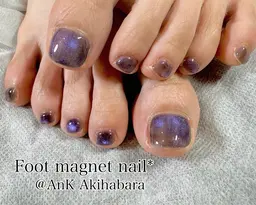 《Foot》【オフなし】うる艶マグネットorフラッシュネイル💖ソフトジェルオフ1本￥110