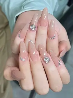 期間限定 10木長さだしラメグラ+ きらきらストーン付け放題