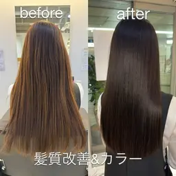 似合わせカット+髪質改善カラー+髪質改善トリートメント
