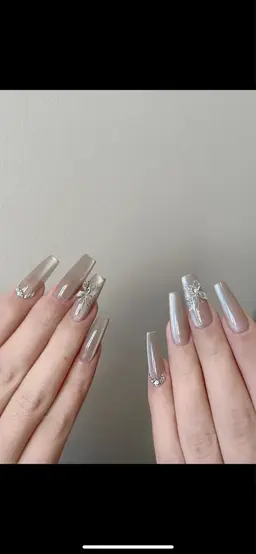 ミニモ限定🌸チップ長さだし🌈大人気マグネットorフラッシュ🔥大きいパーツ2個付け