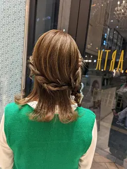 ♡ヘアセット♡コテ巻き+ルーズなアレンジスタイル