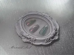 オフなし☆ピンクオーロラ×うる艶マグネットネイル