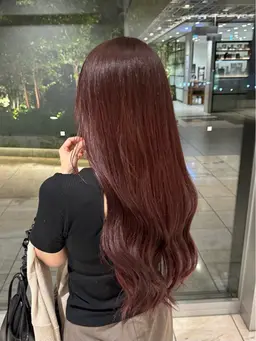 【❄️ダメージ気になる方必見❄️】ブリーチなしダブルカラー🎀+Aujuaトリートメント🫧🍒