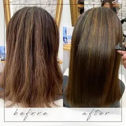 髪質改善×美髪酸性ストレート⭐︎カット