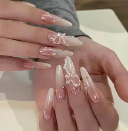 🍒ハンドチップ長さだし👐🏻チップ長さだし➕ベイビーブーマー/マグネットフレンチ「ベース色あり」新規ジェルオフ無料