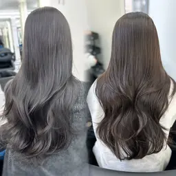 🩵18.19日ミニモ限定ゲリラクーポン🩵透明感抜群ダメージレス艶カラー¥5500