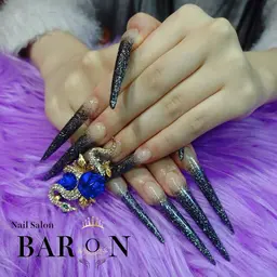 《最先端スカルプ》2枚MAX‼️モデル募集🩵ワンカラー/ラメグラ(パーツ別途料金)✨オフなし