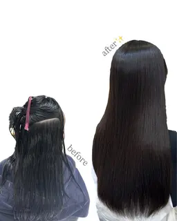 ツヤツヤ美髪💖縮毛矯正➕カット➕トリートメント🫧