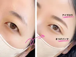 上 まつげパーマ+眉毛アイブロウwax