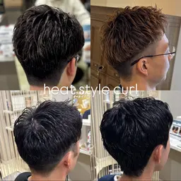 頭皮診断付 メンズカット+ヒートスタイルカール(アイロンパーマ)