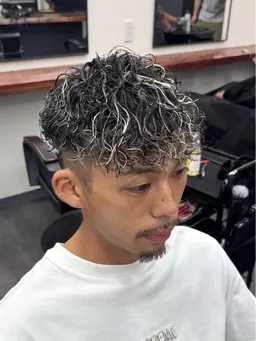 【メンズ限定】【minimo限定✨】カット・メッシュキャップハイライト・カラー・パーマ