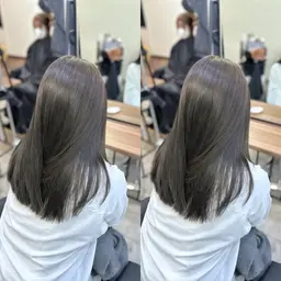 【ブリーチ無し】ダブルカラー+トリートメント!ロング料金無し