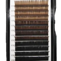 🤎流行🤎【ブラウンカラーマツエク100本】フラット&オフ&コーティング込み