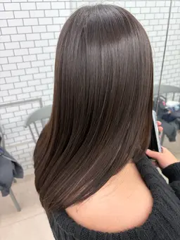 🌼 【絹のような艶髪に】カット+酸性ストレート+髪質改善 TR🌼