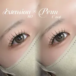 パリエク〖LEDエクステ80本×パリジェンヌorまつ毛パーマ〗🤍🫧 アイシャンプー＆束感Wコーティング付き💖✨