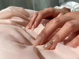 【深爪の方限定/オフ無】Aprés Gel-X™ジェルチップ長さだし10本+ブライダルデザイン※詳細必読