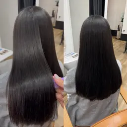 サラ艶hair🩶髪質改善ストレート&カット【パヤパヤ毛を抑えて理想のヘアスタイルに💓】ブリーチ毛にも出来ます！