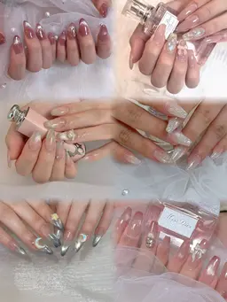 (オフなし)長さだし10本+持ち込みdesignパーツ込み🎀4本アート