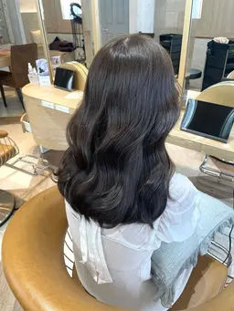 低ダメージワンカラー✨＋3step髪質改善トリートメント💖＋コテ巻き付🤍